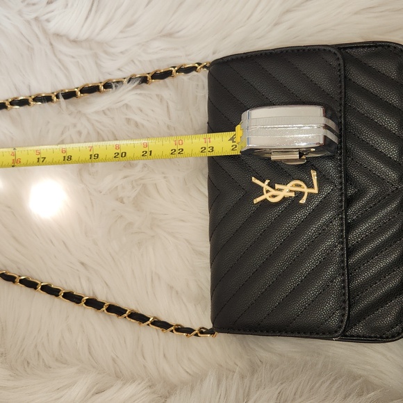 Black Quilted Leather Shoulder Bag - Picture 3 of 6